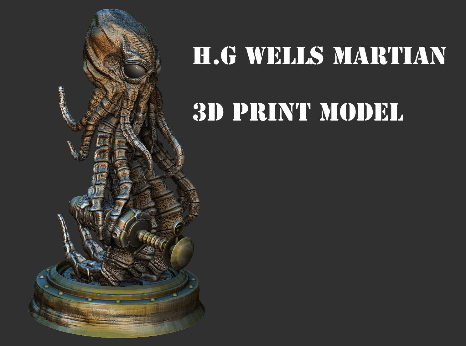 Martian from War of the worlds 3D print model_3