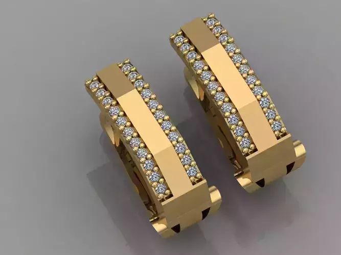 GC GOLD E007- Diamond Earring