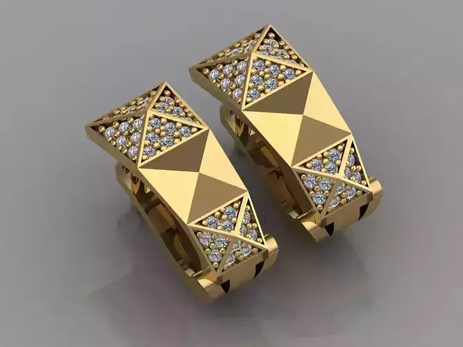 GC GOLD E008- Diamond Earring 