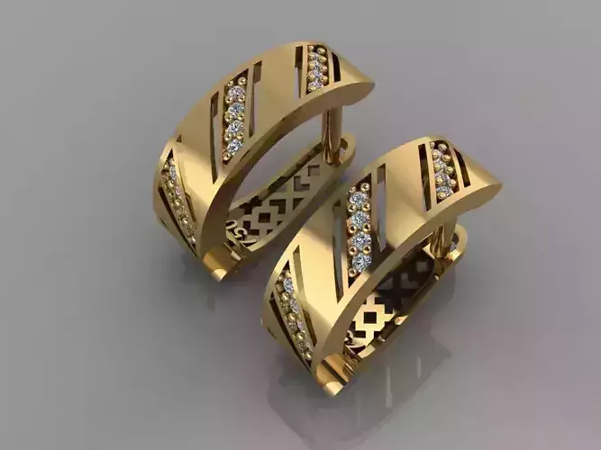 GC GOLD E0013- Diamond Earring 
