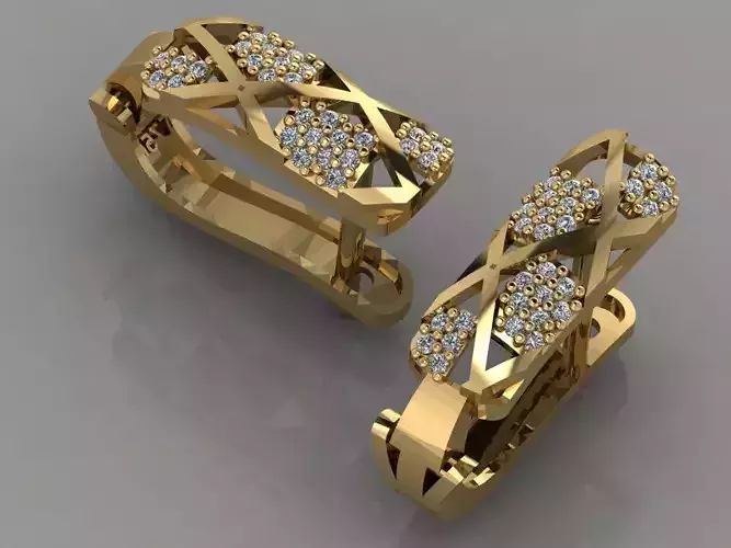 GC GOLD E019 - Diamond Earring 