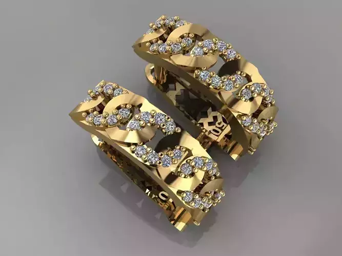 GC GOLD E021- Diamond Earring