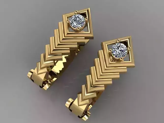 GC GOLD E026- Diamond Earring