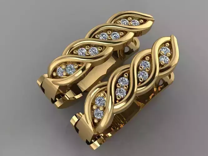 GC GOLD E027- Diamond Earring