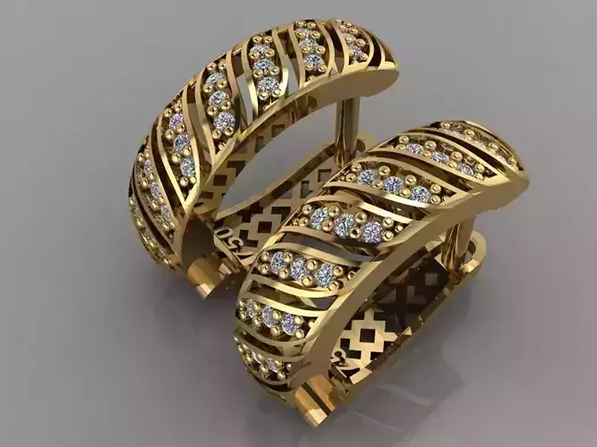 GC GOLD E029- Diamond Earring