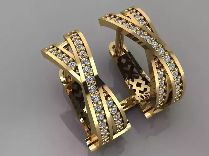 GC GOLD E032- Diamond Earring