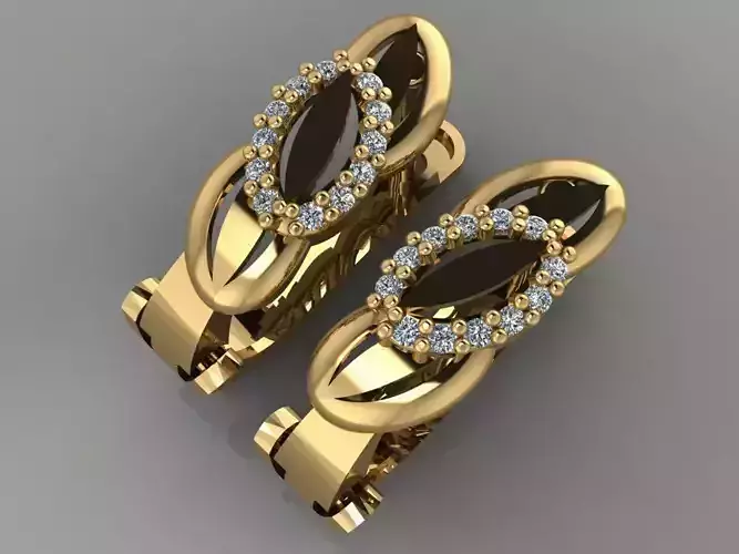 GC GOLD E036- Diamond Earring