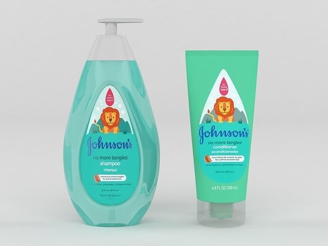  Johnsons Kid Shampoo and Conditioner 3D model