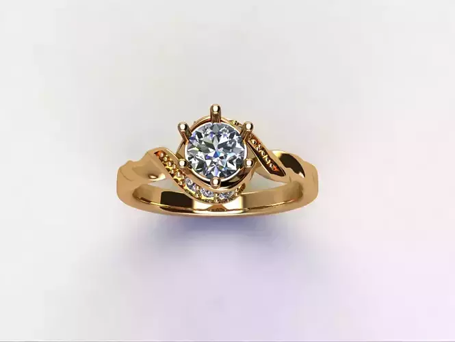 solitaire gold engagement ring with oval cut diamond