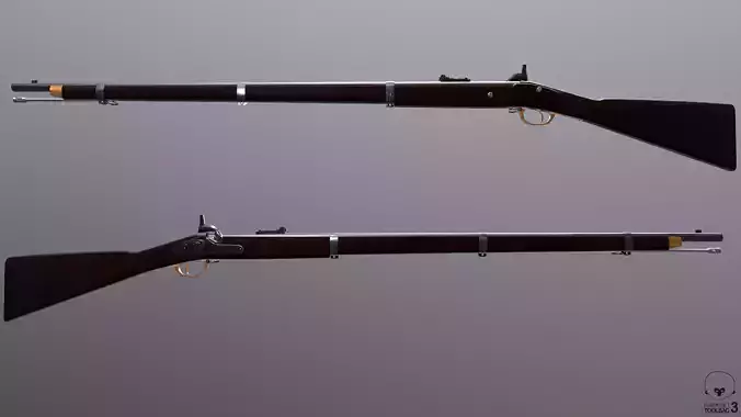 Low-poly ParkeHale Musket