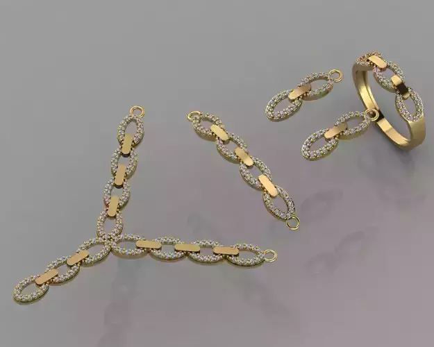 GC GOLD SS007- Diamond set Small Set