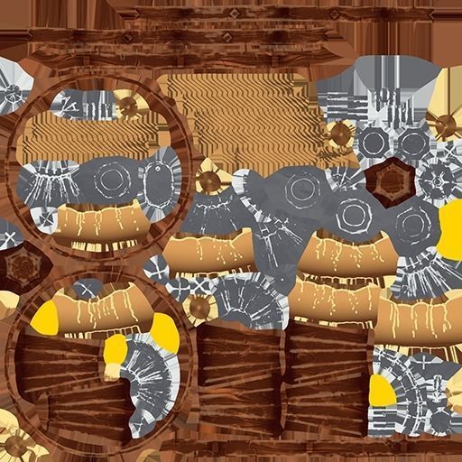 Stylized Chandelier Low-poly 3D model_15