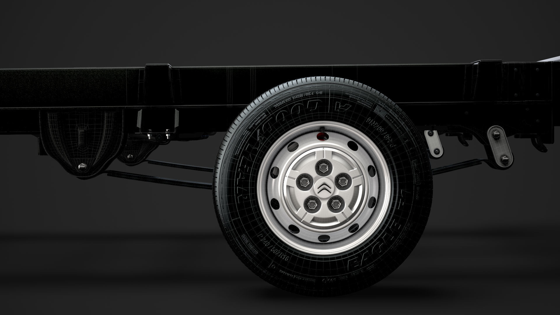 Citroen Jumper Relay Chassis Truck Single Cab 4300WB 2020 3D model_26