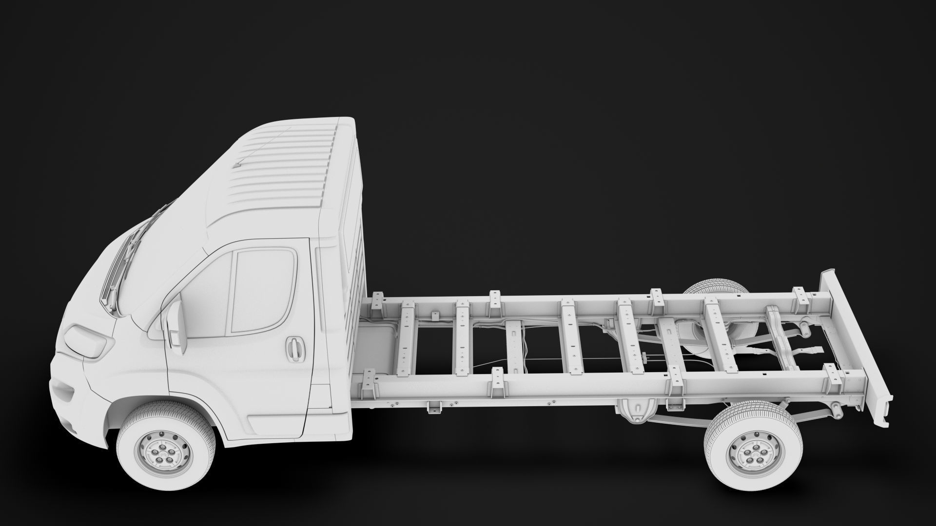 Citroen Jumper Relay Chassis Truck Single Cab 4300WB 2020 3D model_16