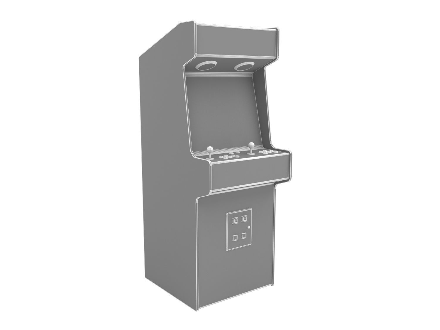 Arcade Atari Machine 3D model_4