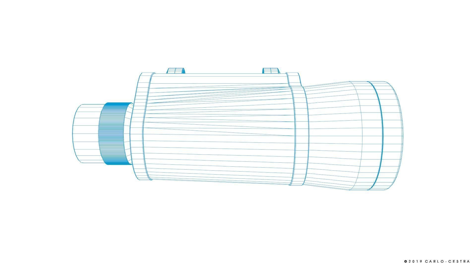 Binocular binoculars Low-poly 3D model_26