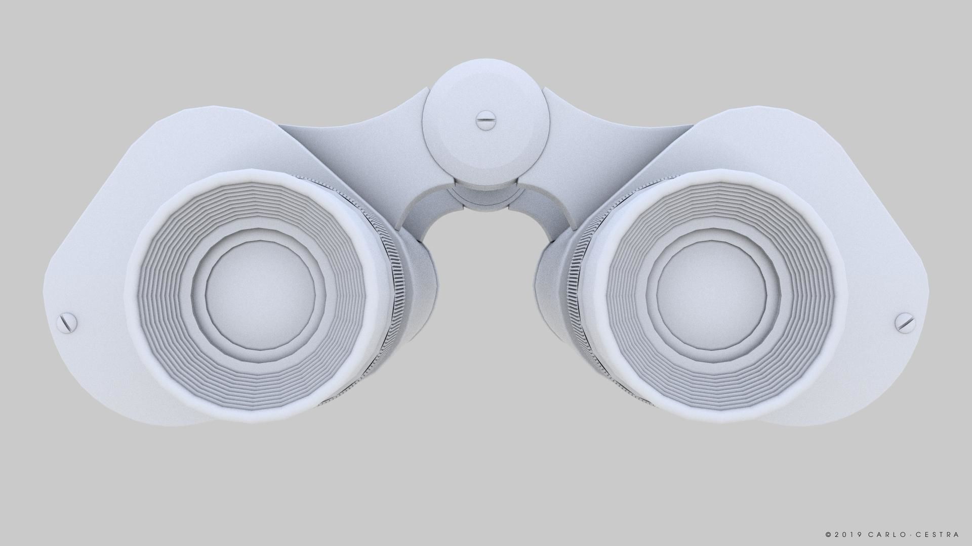 Binocular binoculars Low-poly 3D model_18