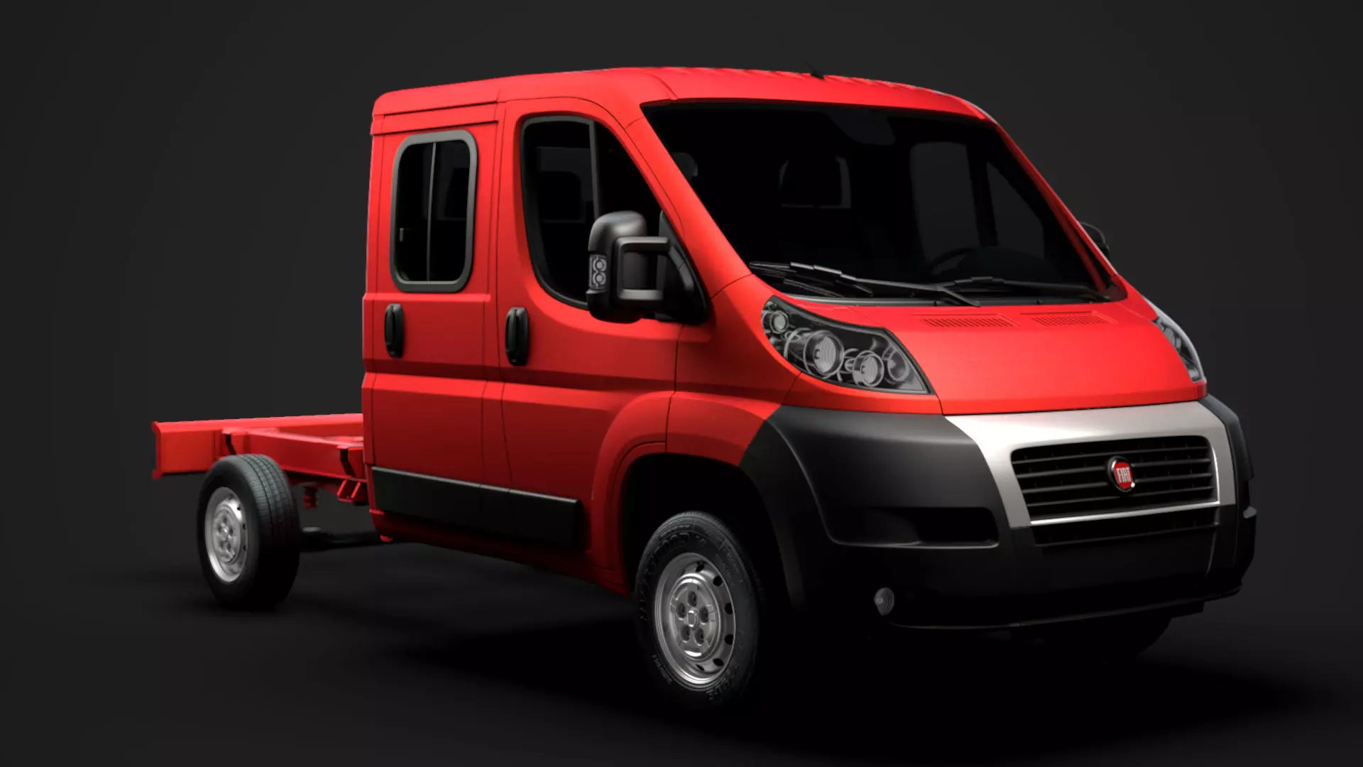 Fiat Ducato Chassis Truck Crew Cab 3450 WB 2014 3D model | CGTrader