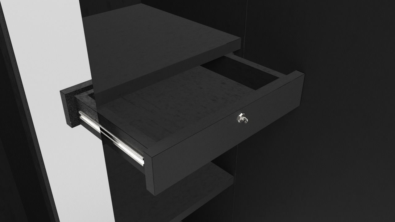 Classic Cupboard Low-poly 3D model_2