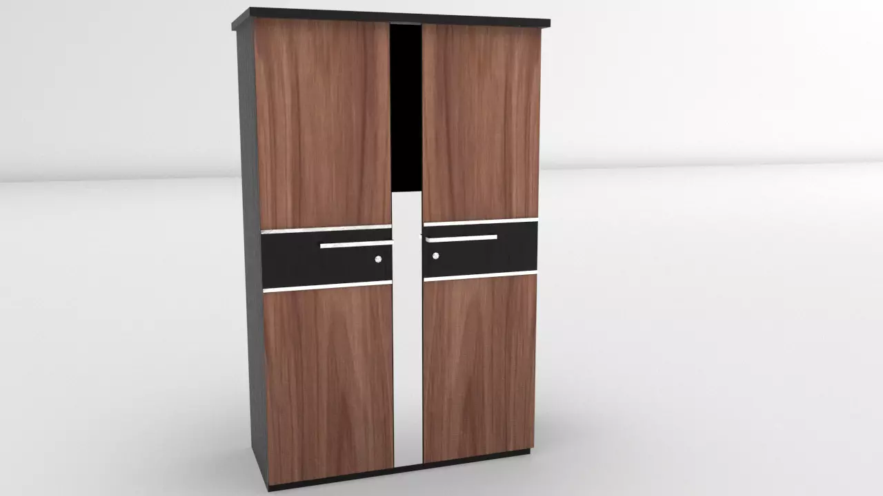 Classic Cupboard Low-poly 3D model_0