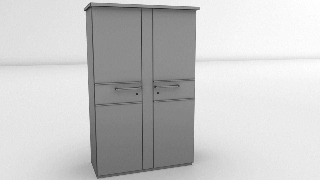 Classic Cupboard Low-poly 3D model_3
