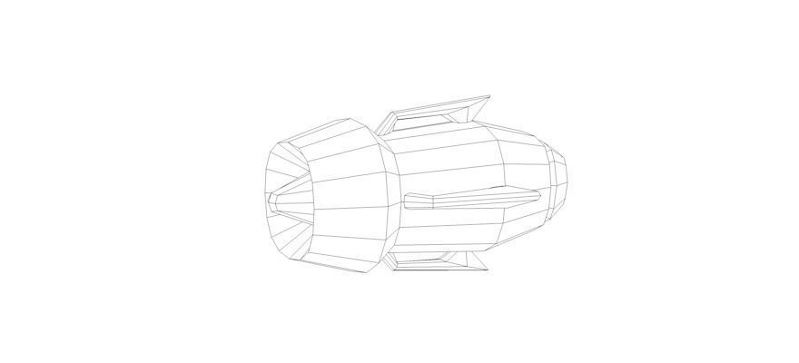 Jetpack beetle Low-poly 3D model_9