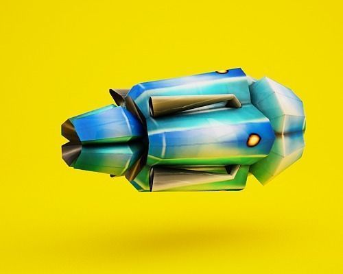 Jetpack beetle Low-poly 3D model_18