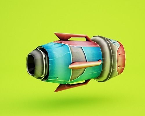 Jetpack beetle Low-poly 3D model_6