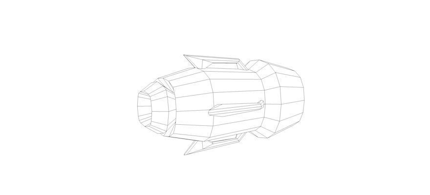 Jetpack beetle Low-poly 3D model_7