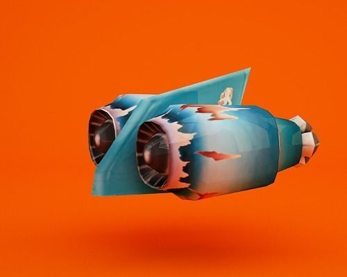 Jetpack beetle Low-poly 3D model_24