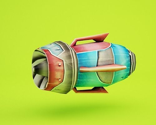 Jetpack beetle Low-poly 3D model_8