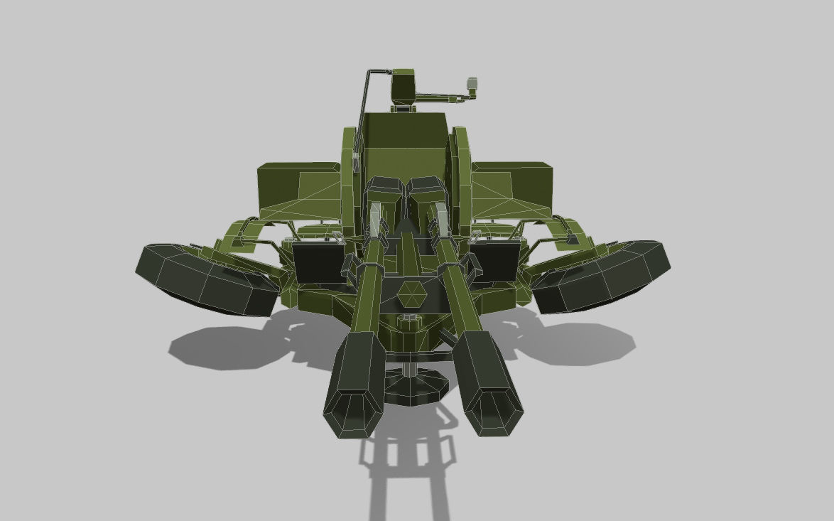 Rotazu23 military machine gun Low-poly 3D model_6