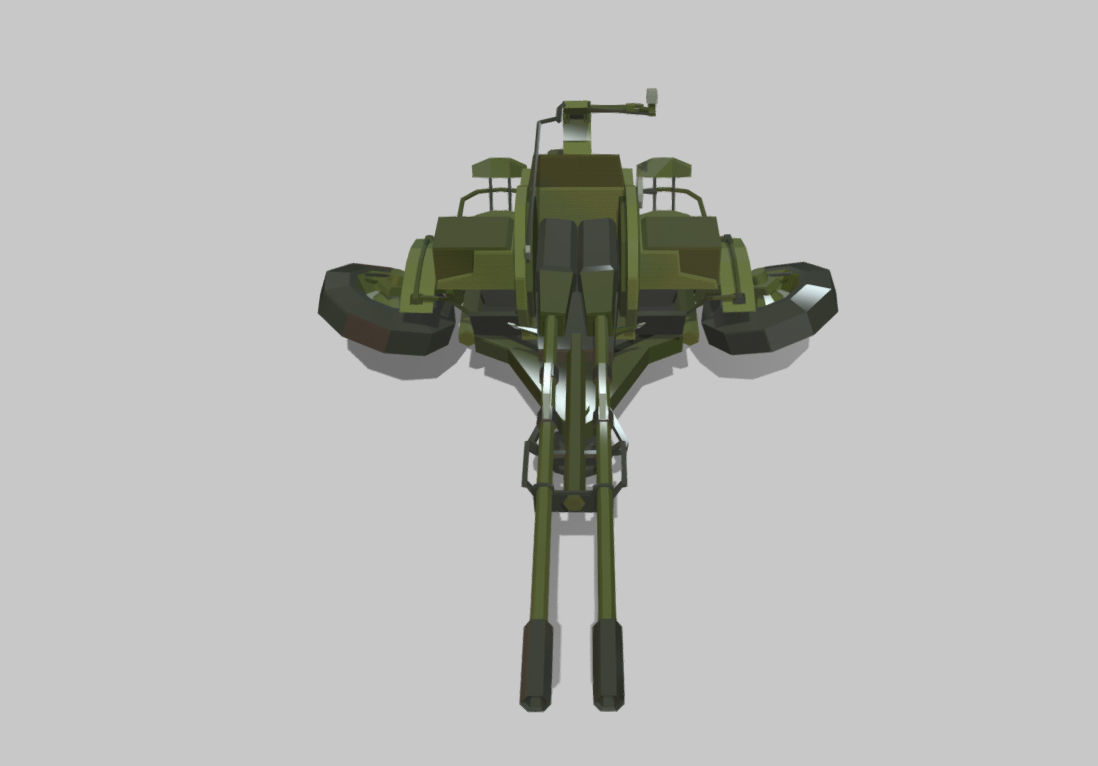 Rotazu23 military machine gun Low-poly 3D model_5