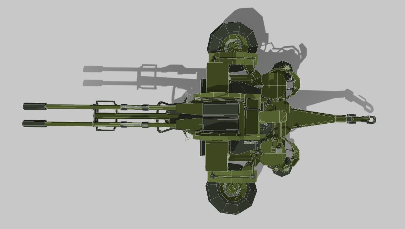 Rotazu23 military machine gun Low-poly 3D model_10