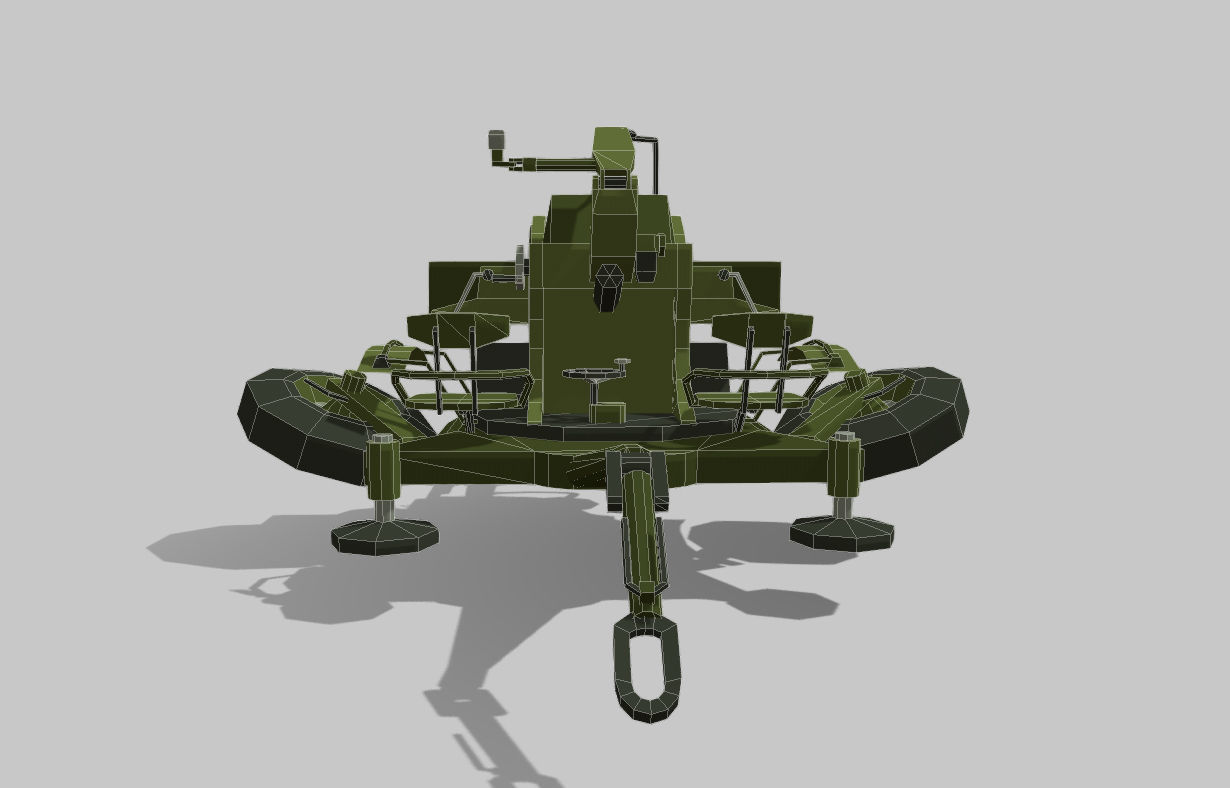 Rotazu23 military machine gun Low-poly 3D model_8