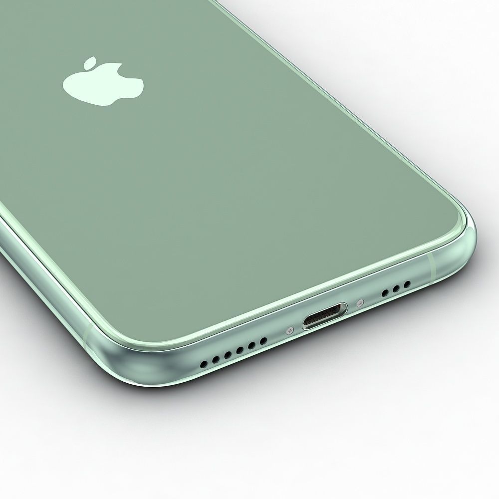 Apple iPhone 11 Pro Midnight Green Low-poly 3D model_12