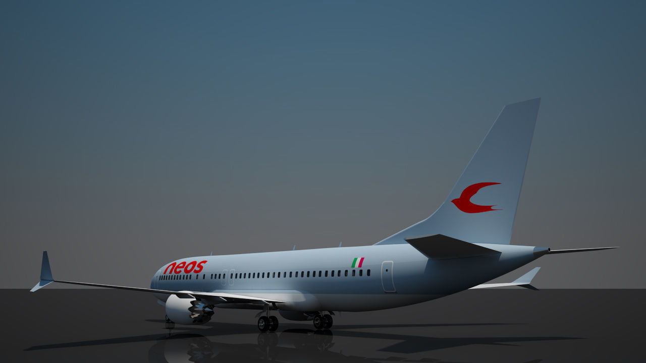 Neos Airlines 737 max 8 3D model_9