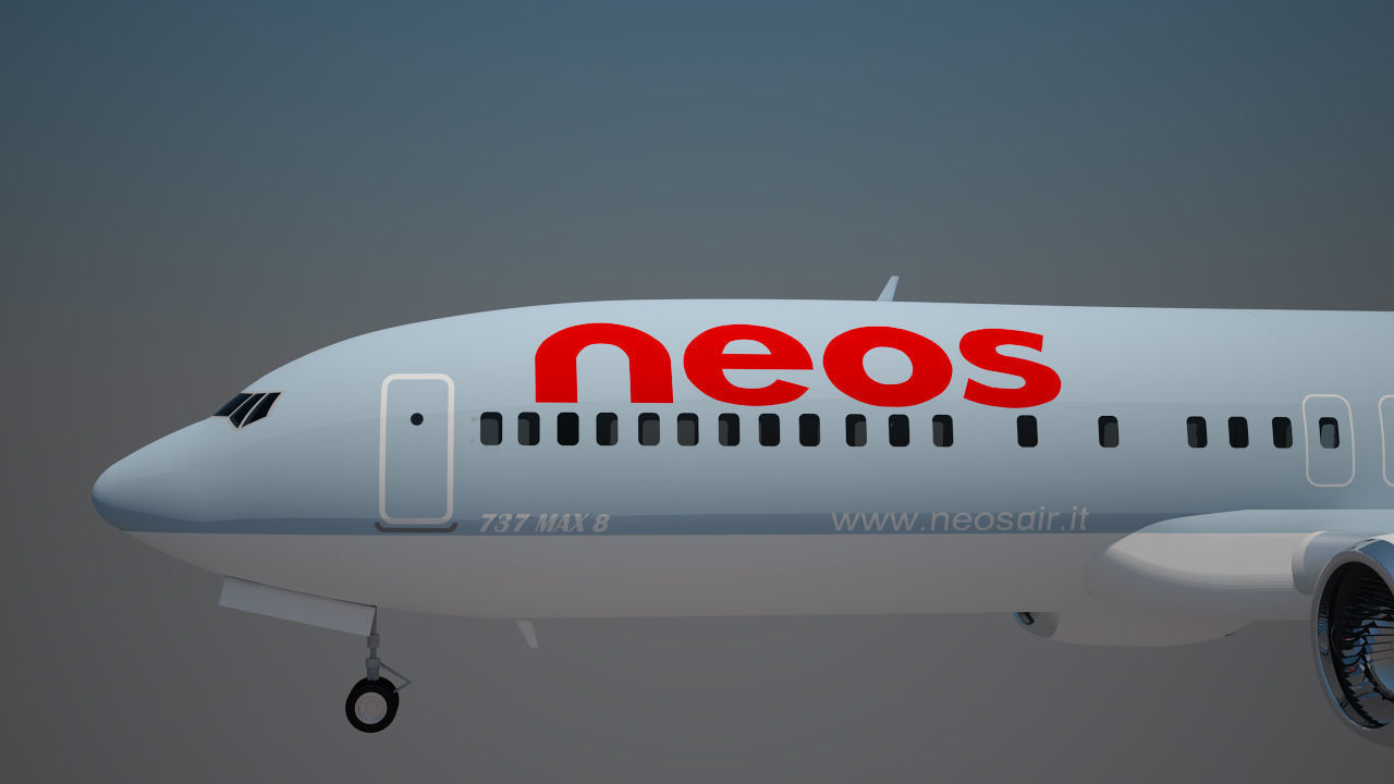 Neos Airlines 737 max 8 3D model_14