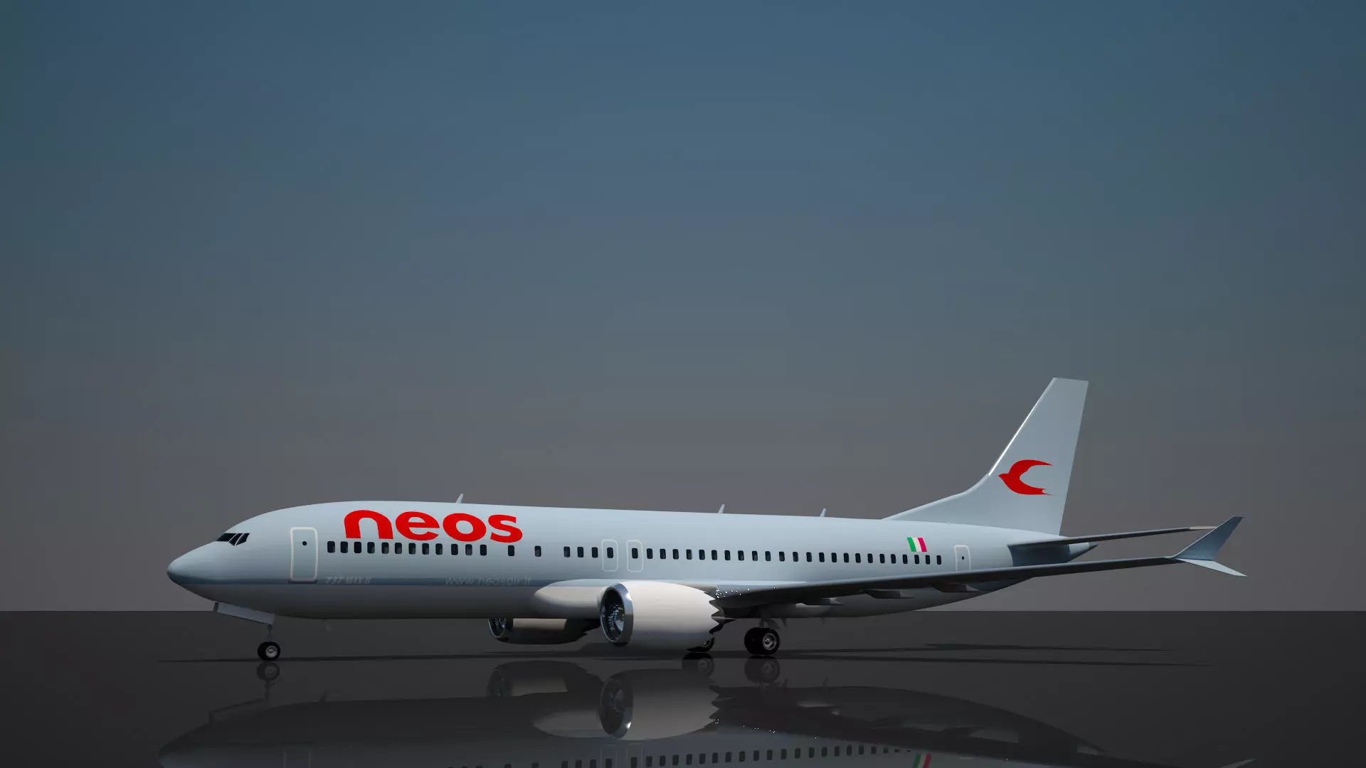 Neos Airlines 737 max 8 3D model_0