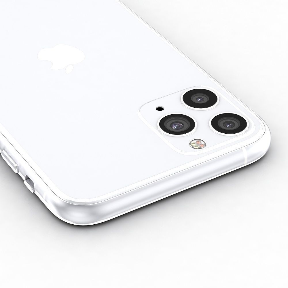 Apple iPhone 11 Pro Silver Low-poly 3D model_9