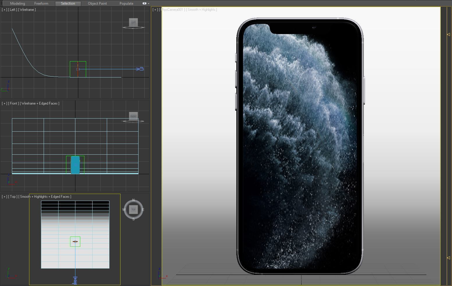 Apple iPhone 11 Pro Silver Low-poly 3D model_21