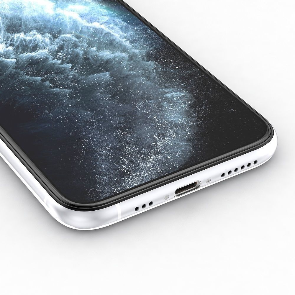 Apple iPhone 11 Pro Silver Low-poly 3D model_12