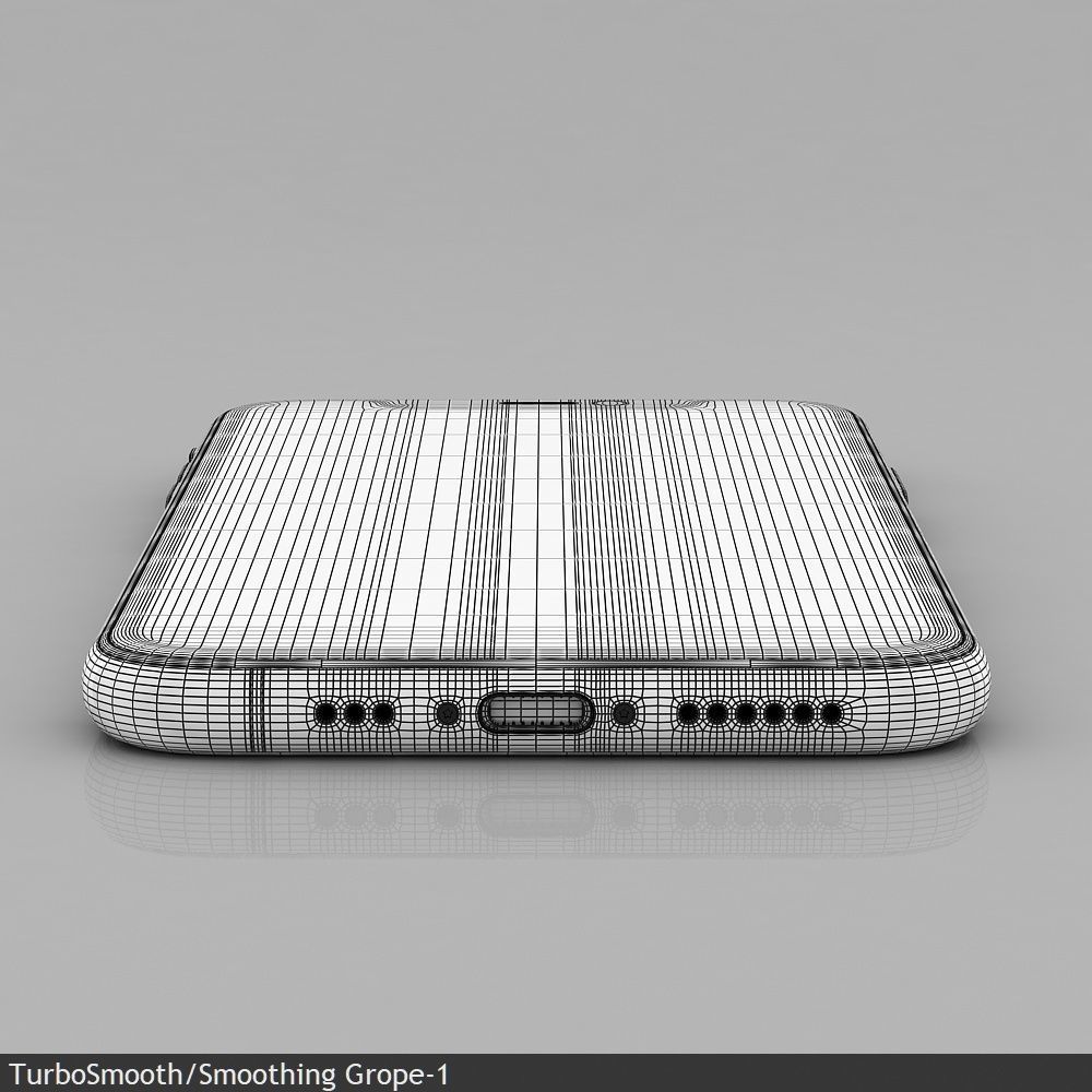 Apple iPhone 11 Pro Silver Low-poly 3D model_39