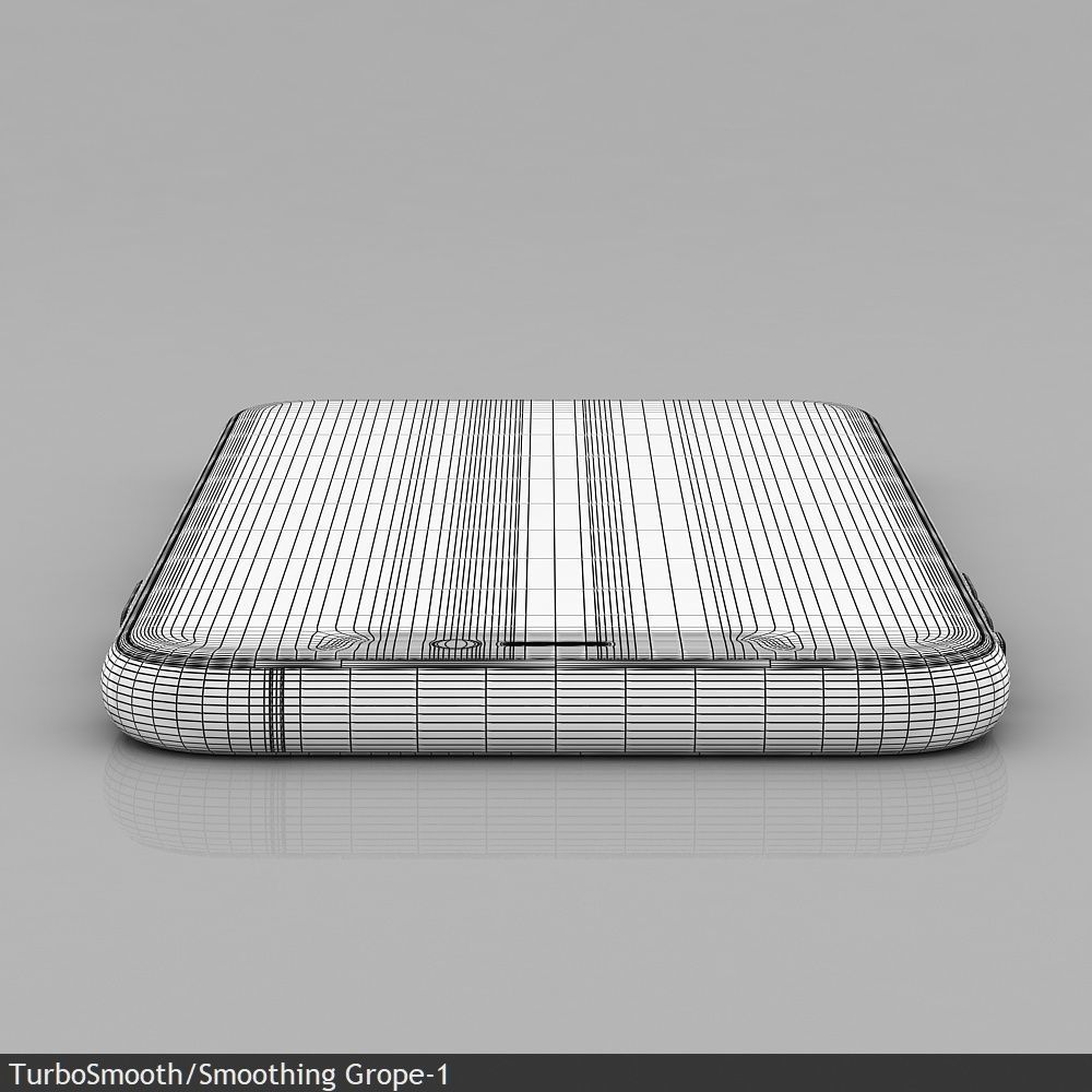 Apple iPhone 11 Pro Silver Low-poly 3D model_41