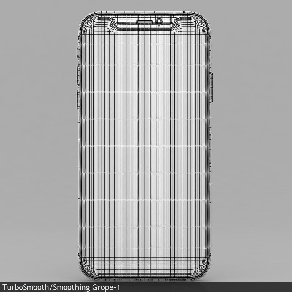 Apple iPhone 11 Pro Silver Low-poly 3D model_31