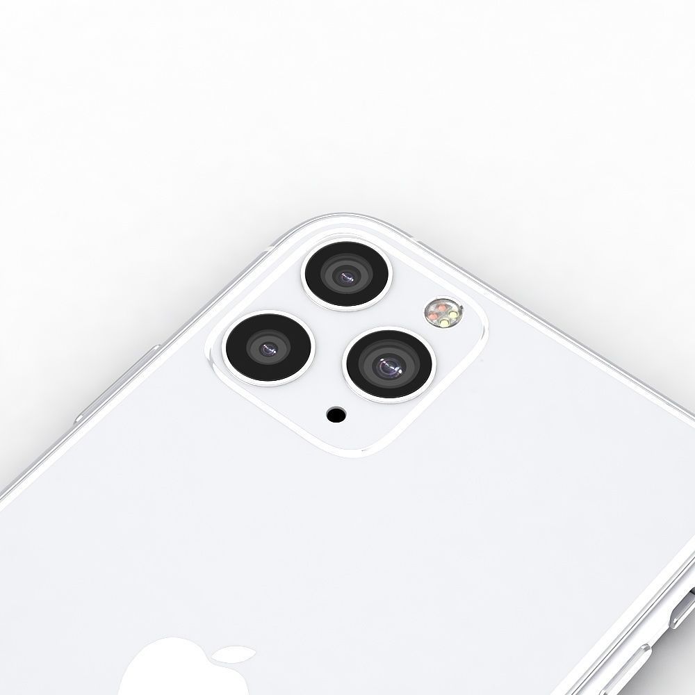 Apple iPhone 11 Pro Silver Low-poly 3D model_17