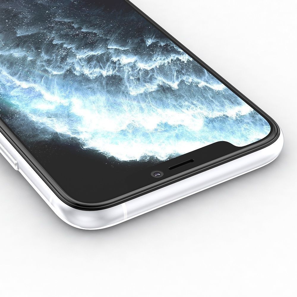 Apple iPhone 11 Pro Silver Low-poly 3D model_11