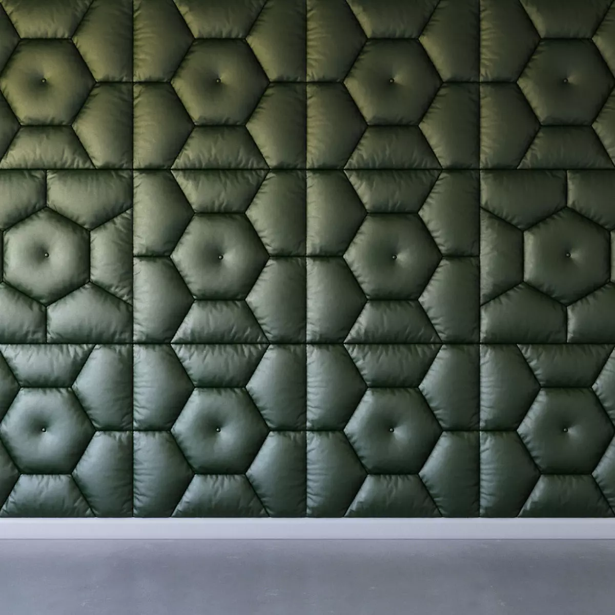 Decorative wall green panel 3D model_0