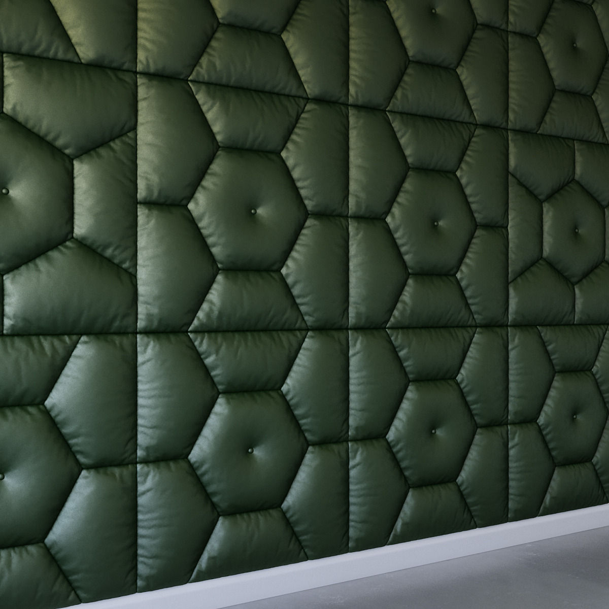 Decorative wall green panel 3D model_2