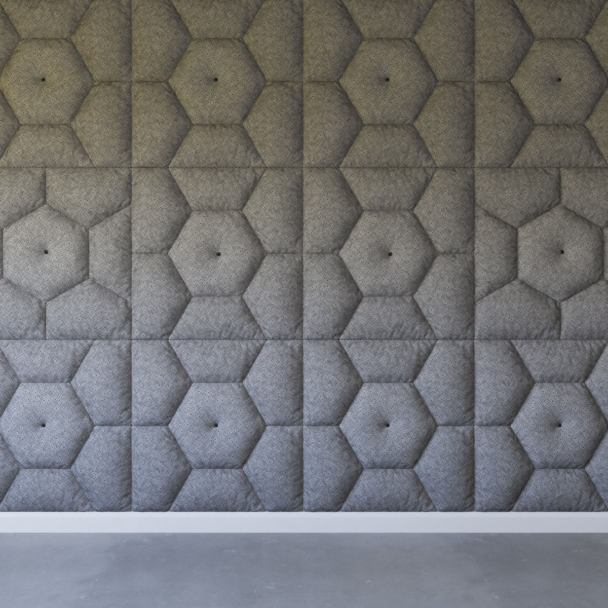 Decorative wall green panel 3D model_3